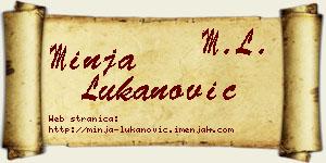 Minja Lukanović vizit kartica